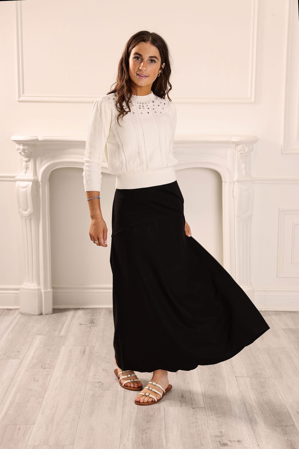 Boat Wave Gathered Skirt