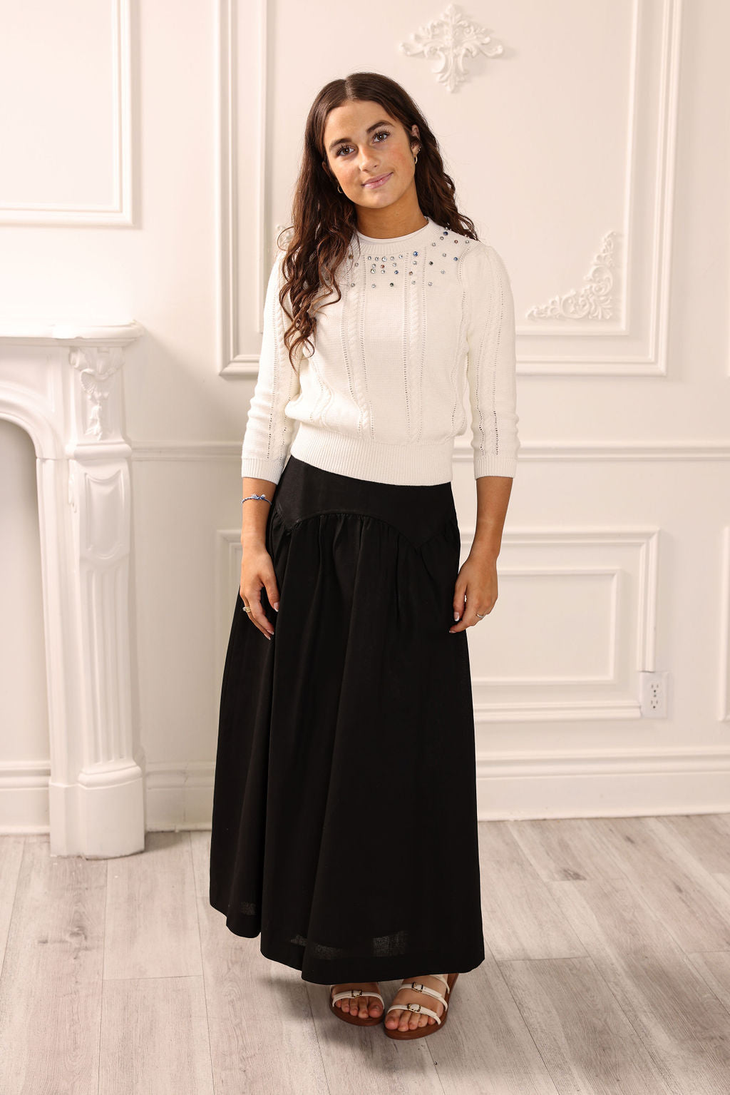Boat Wave Gathered Skirt