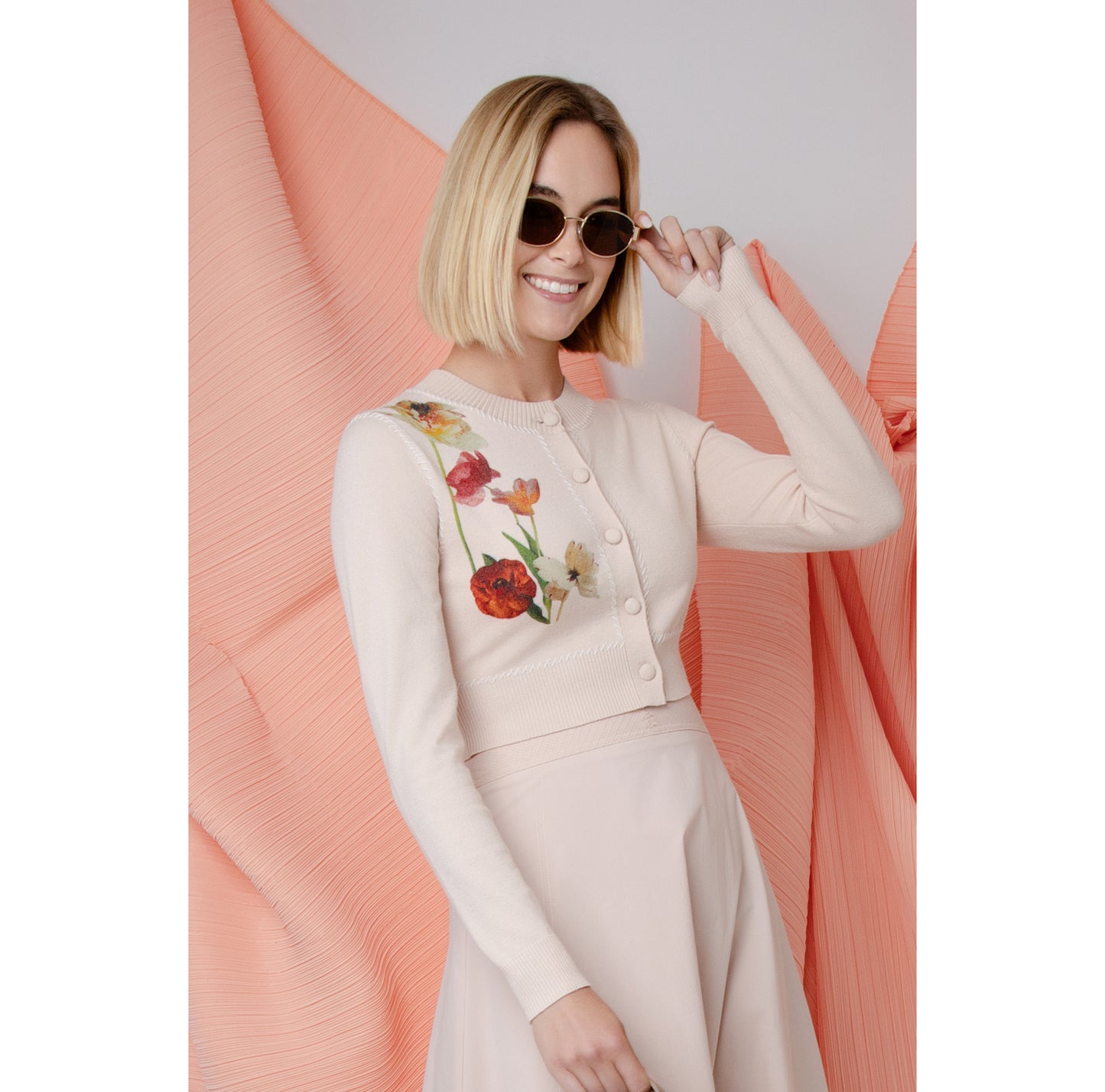 Topstitched Waistband Skirt