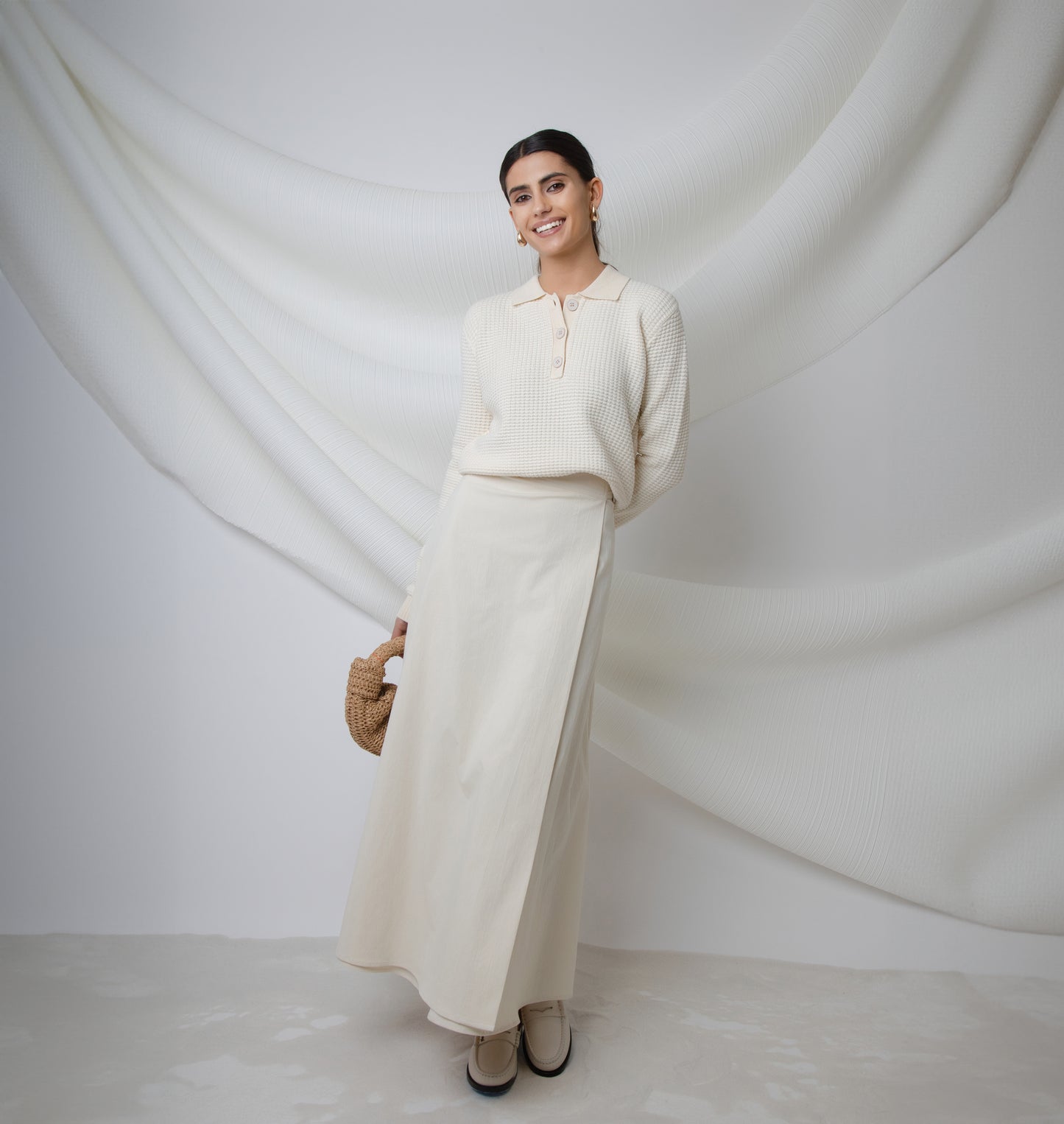 Aline Wrap Skirt with Buckle