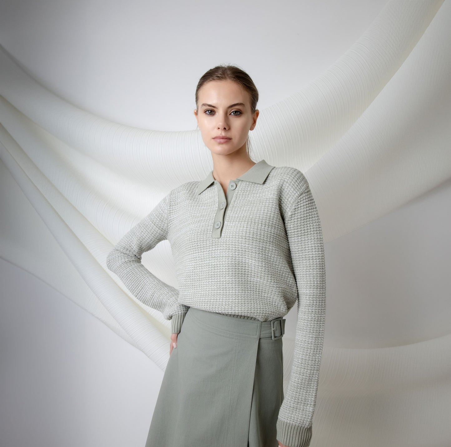 Aline Wrap Skirt with Buckle
