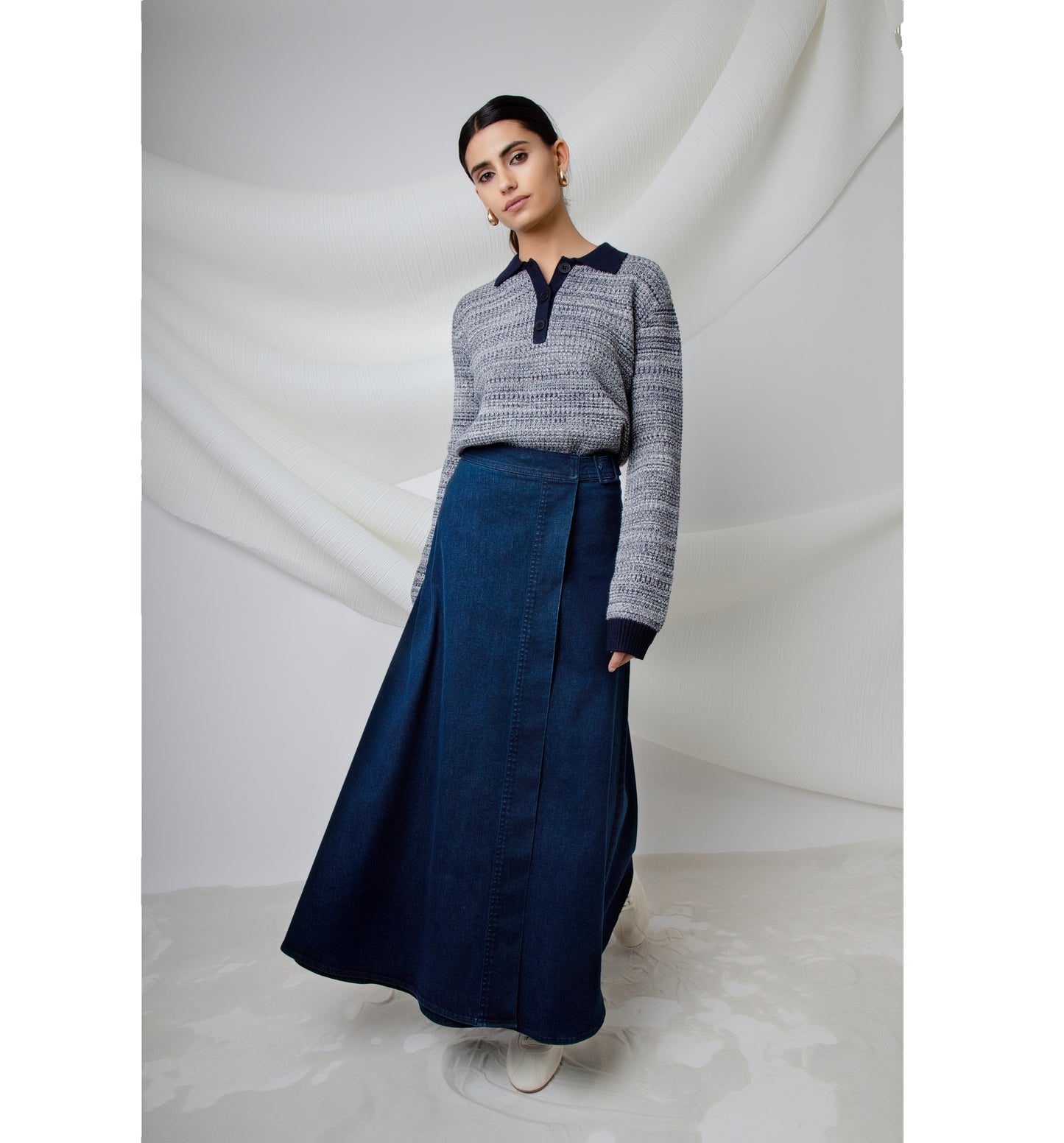Aline Wrap Skirt with Buckle