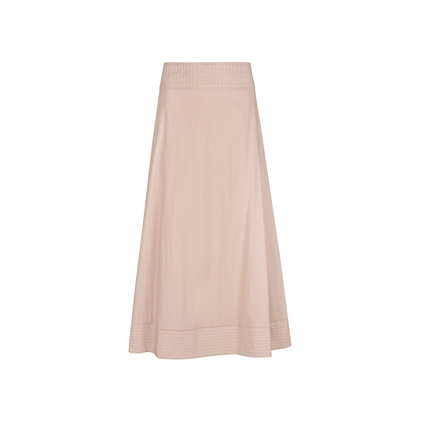 Topstitched Waistband Skirt
