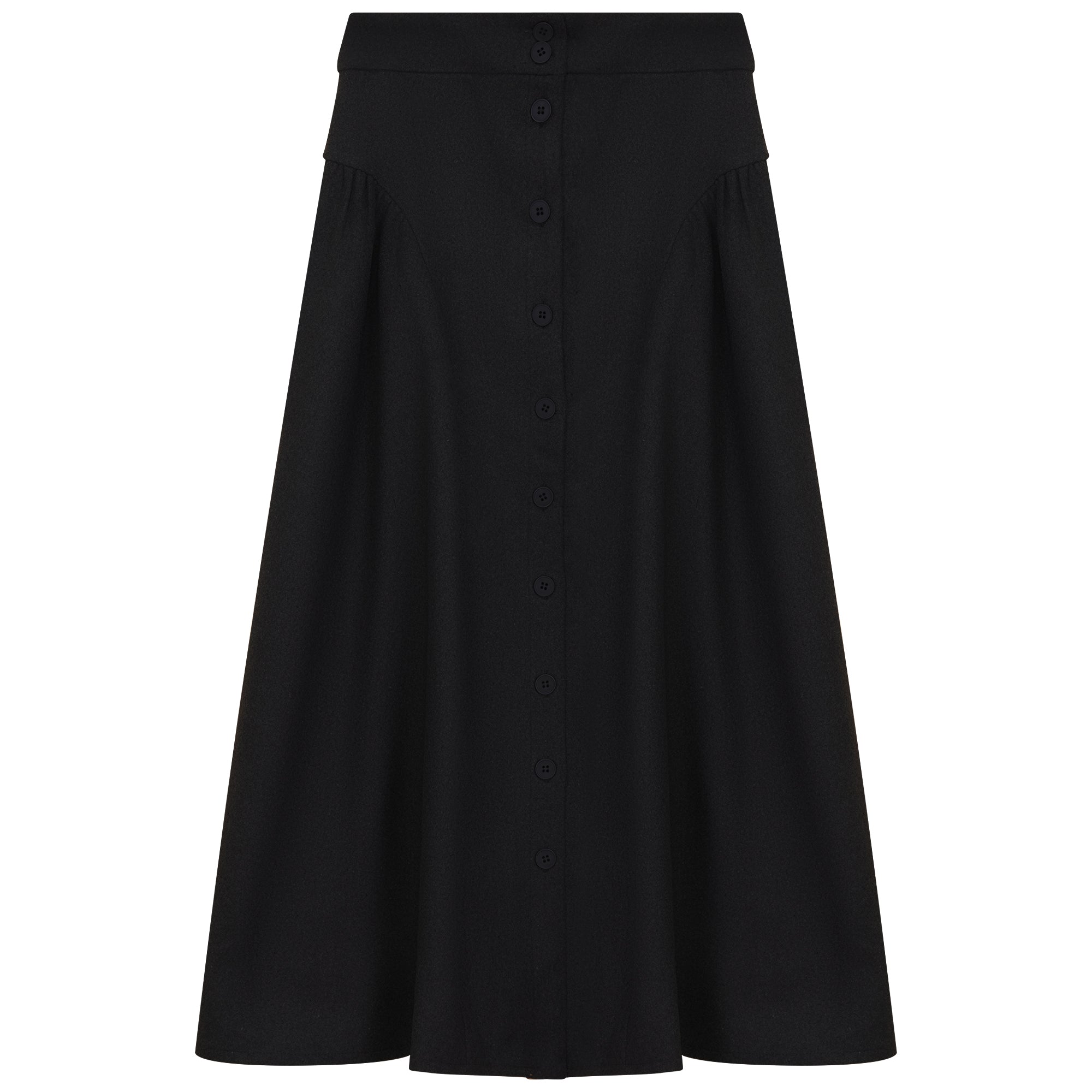 Gathered Button Down Skirt – Pleats