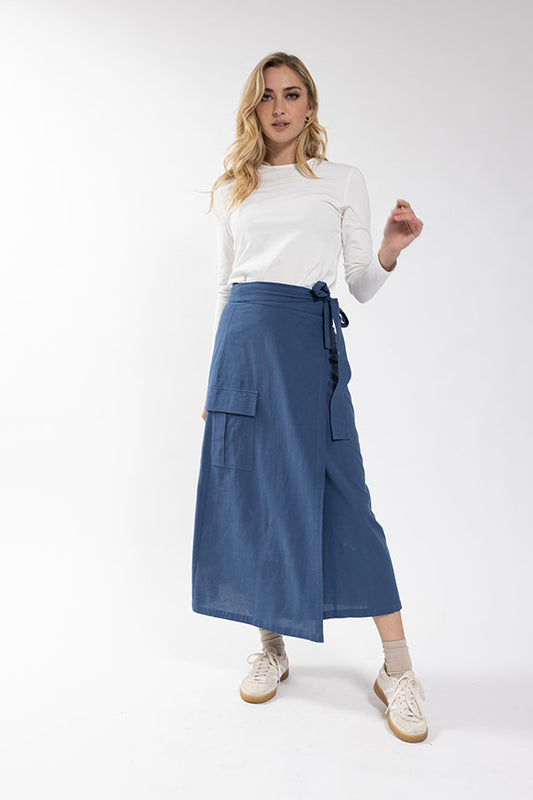 Linen Wrap Skirt
