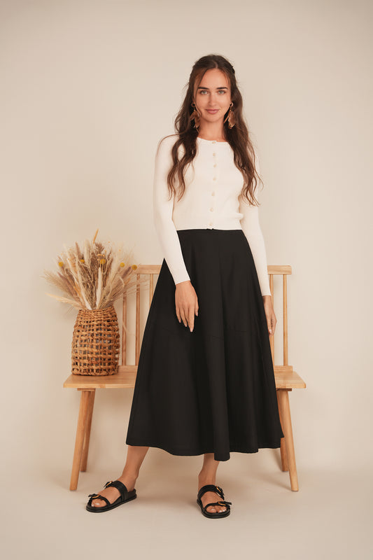 Center Seam Tucks Skirt