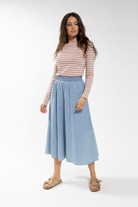 Elastic Band Pull On Skirt