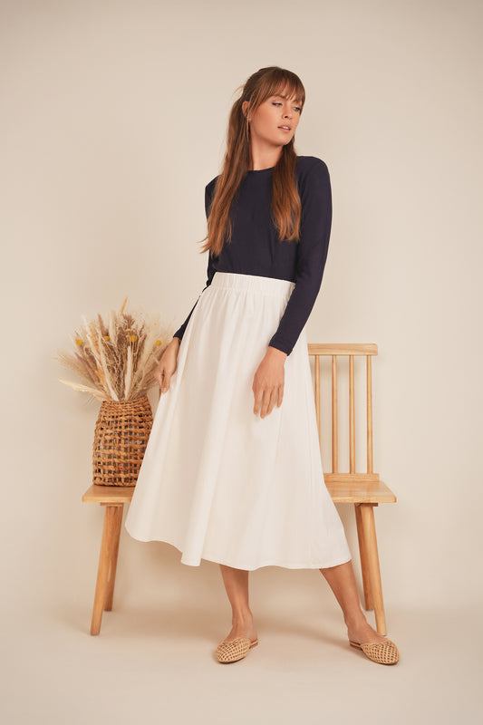 A-Line Gathered Skirt