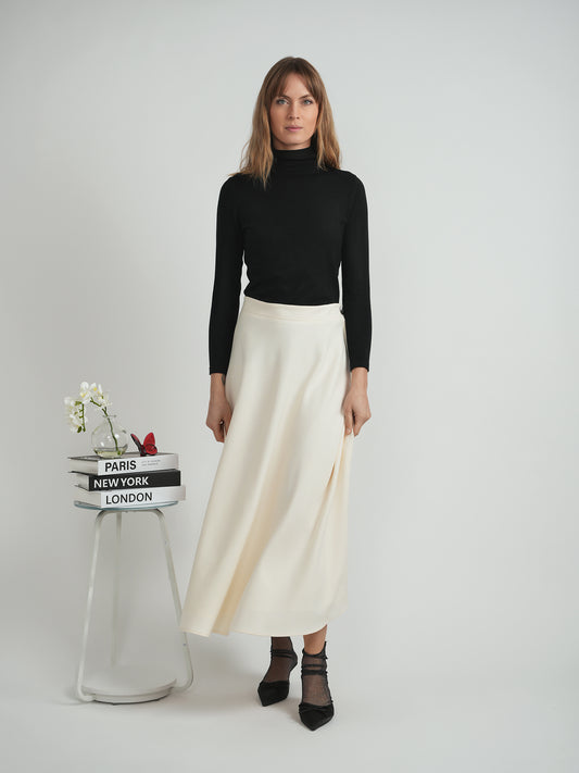 Side Button Closure Skirt
