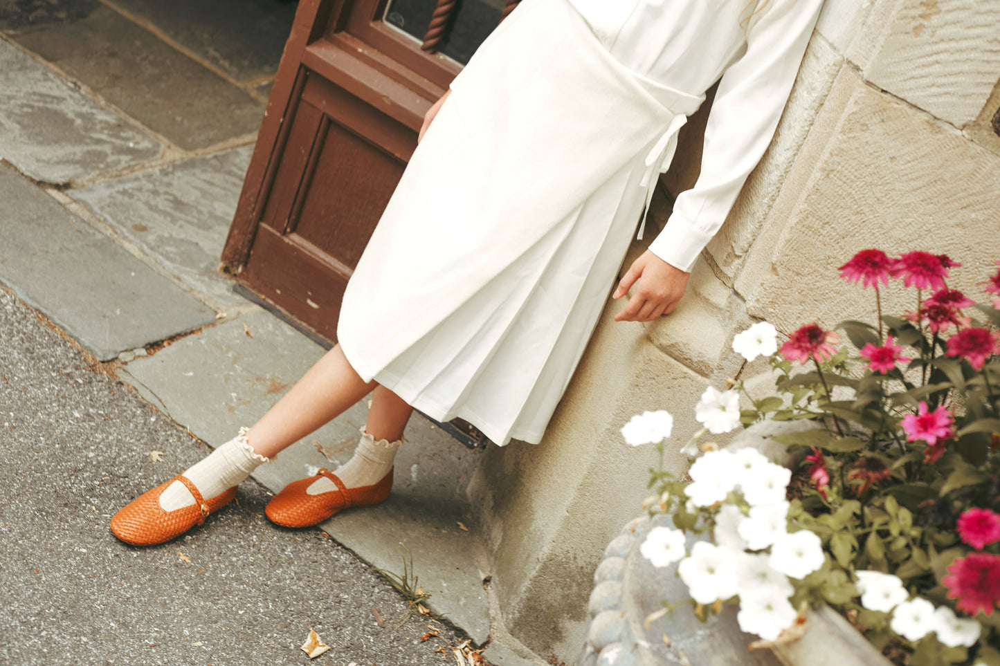 Pleated Wrap Skirt