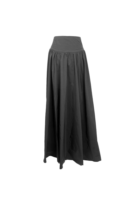 Gathered Taffeta Skirt