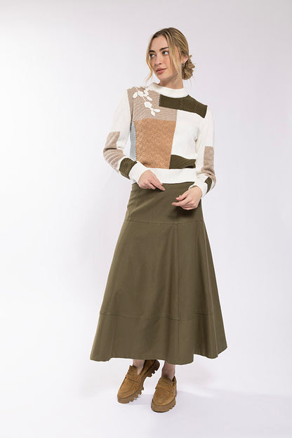 Yoke Paneled Skirt