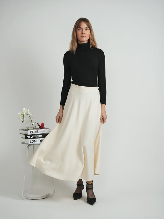 Side Button Closure Skirt