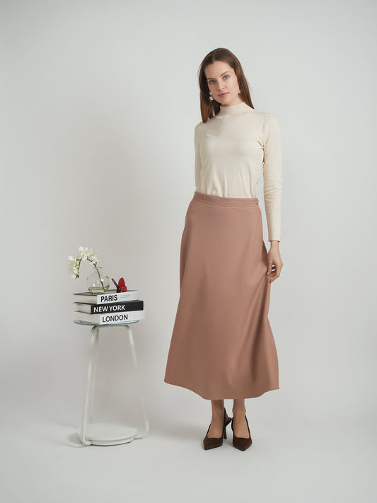 Side Button Closure Skirt