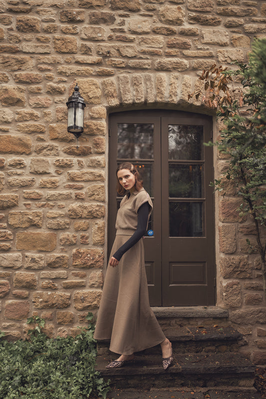 Wool A-line Skirt