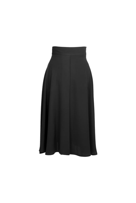 Flairy Skirt with Center Pleat