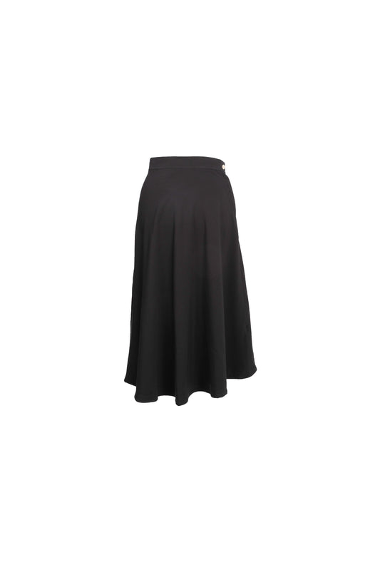 Full Flair Skirt with Single Side Button