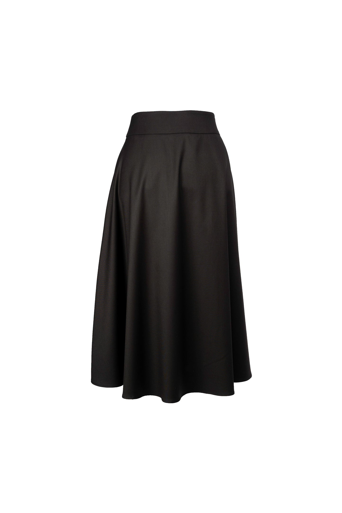 Soft Scuba Flared Skirt